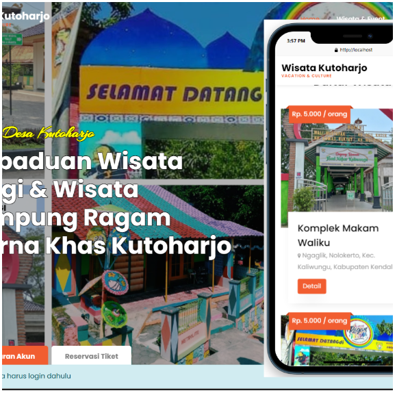 WEBSITE TIKETING WISATA KUTOHARJO Jasa pembuatan website webdev semarang