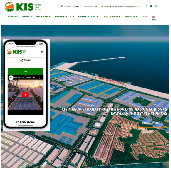 PT KAWASAN INDUSTRI SEAFERINDUSTRIALPARK.CO.ID Jasa pembuatan website webdev semarang