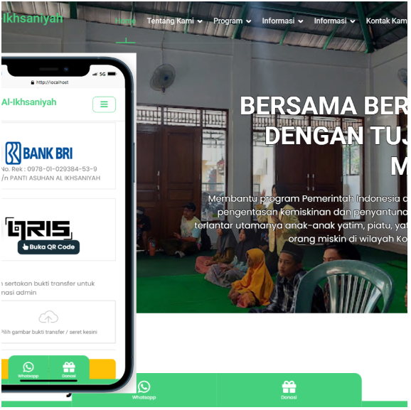 WEBSITE PANTI ASUHAN AL-IKHSANIYAH.COM Jasa pembuatan website webdev semarang