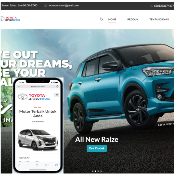 Website SALESTOYOTASEMARANG.COM Jasa pembuatan website webdev semarang