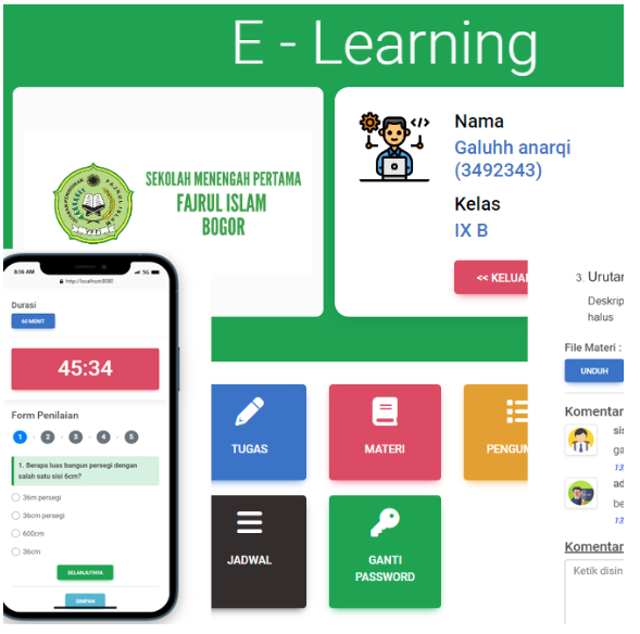 Aplikasi E-Learning & Ujian Online Jasa pembuatan website webdev semarang