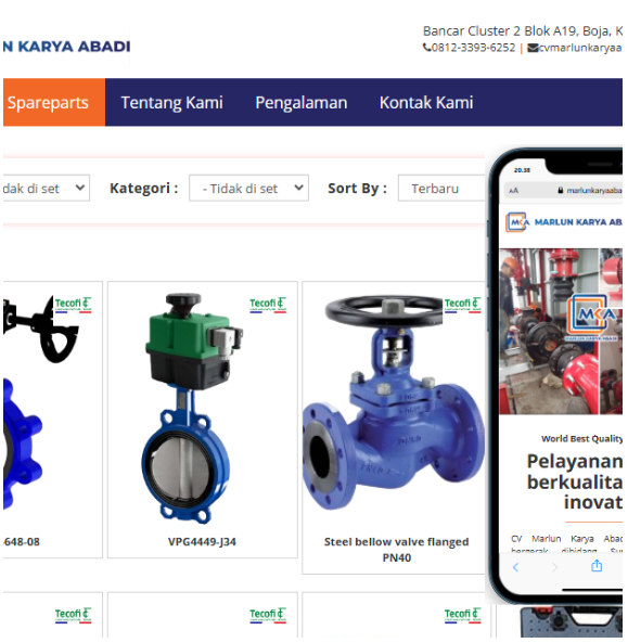 CV MARLUNKARYAABADI.COM Supplier alat industri Jasa pembuatan website webdev semarang
