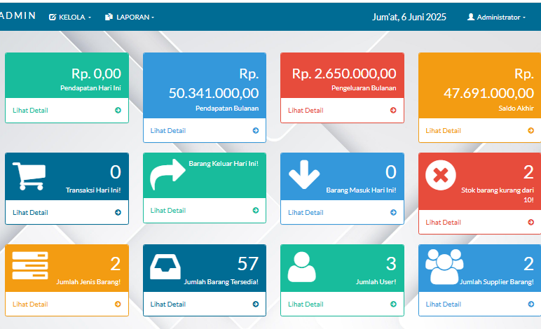 Point Of Sales (Penjualan, Kasir, Stok Gudang) Jasa pembuatan website webdev semarang