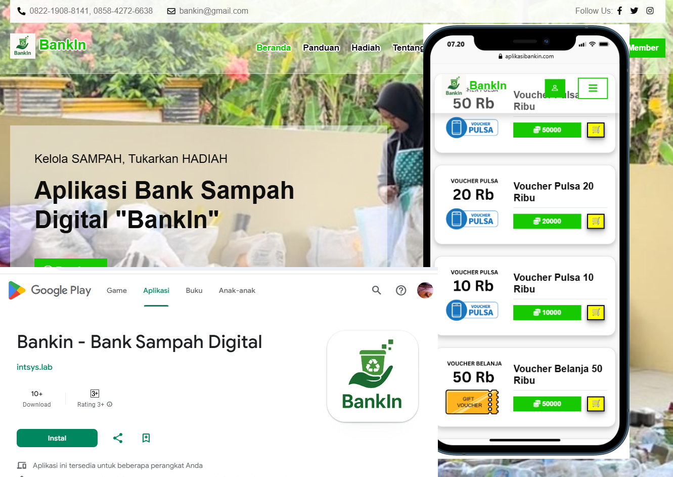 Website & Aplikasi Bank Sampah Android (BankIn) Jasa pembuatan website webdev semarang