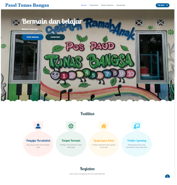 Website Sekolah Ramah Anak Jasa pembuatan website webdev semarang